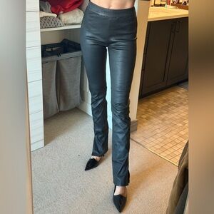 Massimo Dutti Leather Women's Pants